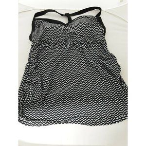 Printed Chevronned Y-back Tankini Top Maternity by Ingrid & Isabel size L
